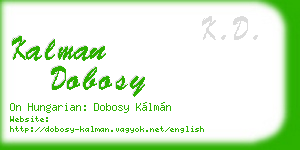 kalman dobosy business card
