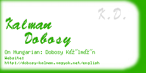 kalman dobosy business card